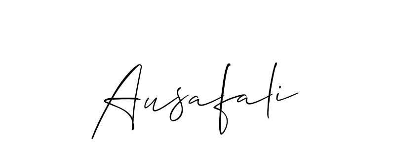 Make a beautiful signature design for name Ausafali. With this signature (Allison_Script) style, you can create a handwritten signature for free. Ausafali signature style 2 images and pictures png