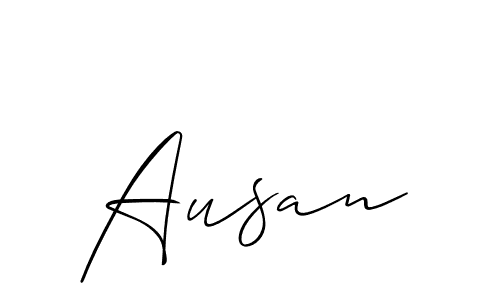 Also You can easily find your signature by using the search form. We will create Ausan name handwritten signature images for you free of cost using Allison_Script sign style. Ausan signature style 2 images and pictures png