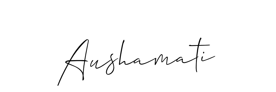 Make a short Aushamati signature style. Manage your documents anywhere anytime using Allison_Script. Create and add eSignatures, submit forms, share and send files easily. Aushamati signature style 2 images and pictures png