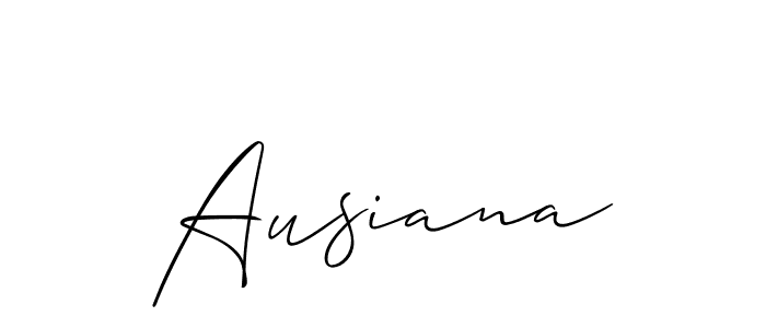 It looks lik you need a new signature style for name Ausiana. Design unique handwritten (Allison_Script) signature with our free signature maker in just a few clicks. Ausiana signature style 2 images and pictures png