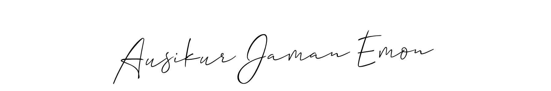 Once you've used our free online signature maker to create your best signature Allison_Script style, it's time to enjoy all of the benefits that Ausikur Jaman Emon name signing documents. Ausikur Jaman Emon signature style 2 images and pictures png