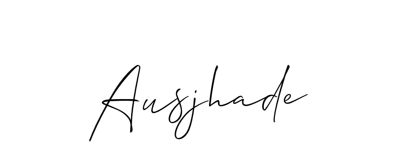 The best way (Allison_Script) to make a short signature is to pick only two or three words in your name. The name Ausjhade include a total of six letters. For converting this name. Ausjhade signature style 2 images and pictures png