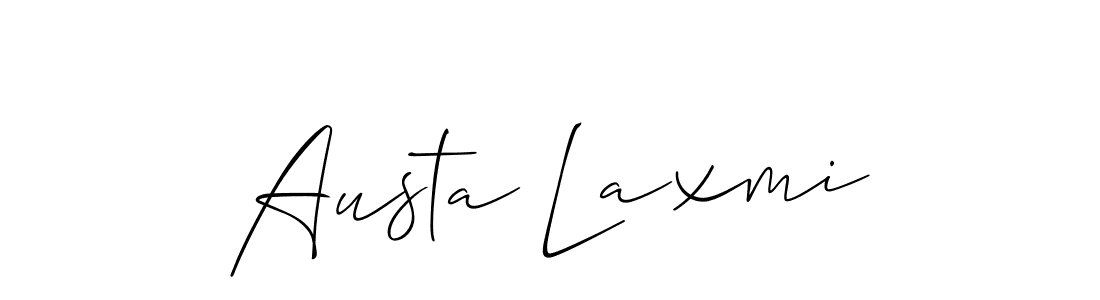 Create a beautiful signature design for name Austa Laxmi. With this signature (Allison_Script) fonts, you can make a handwritten signature for free. Austa Laxmi signature style 2 images and pictures png