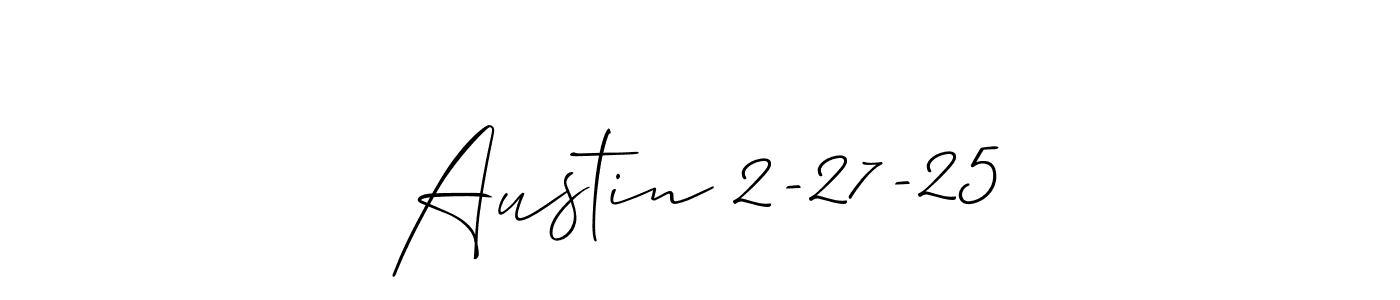 It looks lik you need a new signature style for name Austin 2-27-25. Design unique handwritten (Allison_Script) signature with our free signature maker in just a few clicks. Austin 2-27-25 signature style 2 images and pictures png