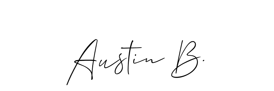 Use a signature maker to create a handwritten signature online. With this signature software, you can design (Allison_Script) your own signature for name Austin B.. Austin B. signature style 2 images and pictures png