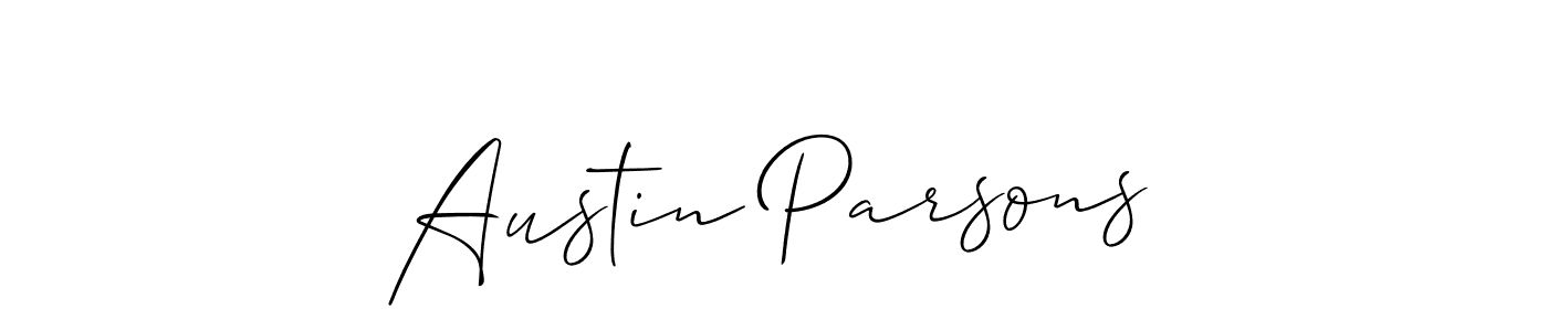 Make a beautiful signature design for name Austin Parsons. With this signature (Allison_Script) style, you can create a handwritten signature for free. Austin Parsons signature style 2 images and pictures png