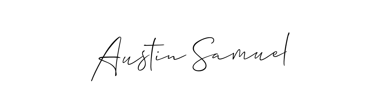 Use a signature maker to create a handwritten signature online. With this signature software, you can design (Allison_Script) your own signature for name Austin Samuel. Austin Samuel signature style 2 images and pictures png
