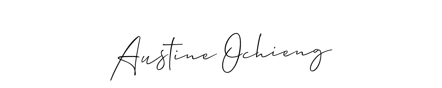 How to make Austine Ochieng name signature. Use Allison_Script style for creating short signs online. This is the latest handwritten sign. Austine Ochieng signature style 2 images and pictures png