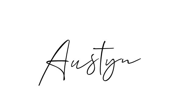 You should practise on your own different ways (Allison_Script) to write your name (Austyn) in signature. don't let someone else do it for you. Austyn signature style 2 images and pictures png