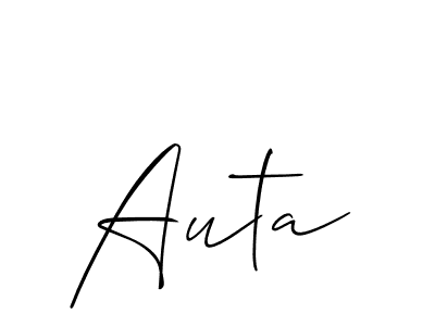 How to make Auta signature? Allison_Script is a professional autograph style. Create handwritten signature for Auta name. Auta signature style 2 images and pictures png