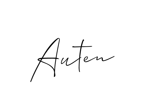 Make a beautiful signature design for name Auten. With this signature (Allison_Script) style, you can create a handwritten signature for free. Auten signature style 2 images and pictures png