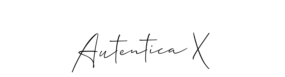 Design your own signature with our free online signature maker. With this signature software, you can create a handwritten (Allison_Script) signature for name Autentica X. Autentica X signature style 2 images and pictures png