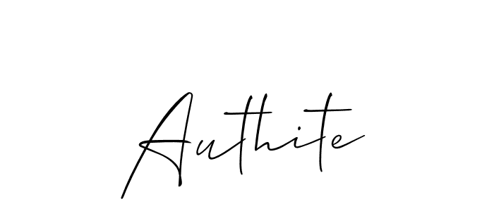 How to make Authite signature? Allison_Script is a professional autograph style. Create handwritten signature for Authite name. Authite signature style 2 images and pictures png