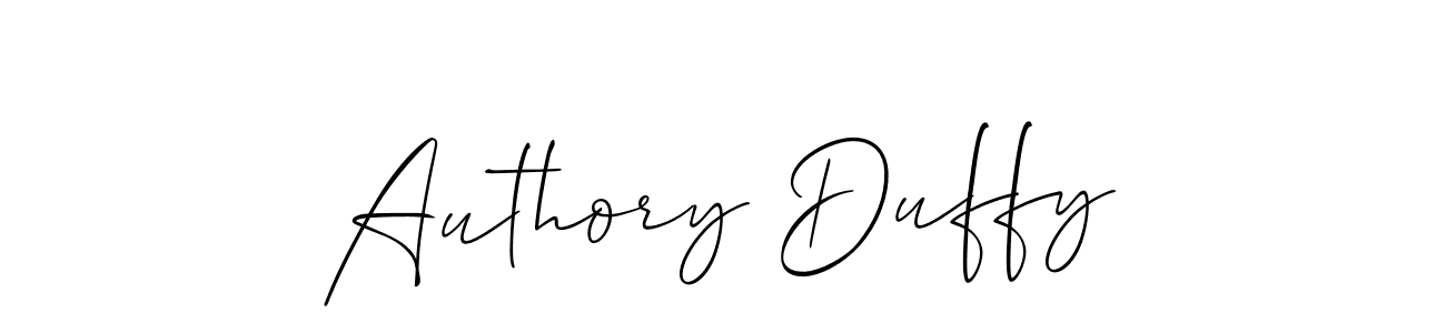 Create a beautiful signature design for name Authory Duffy. With this signature (Allison_Script) fonts, you can make a handwritten signature for free. Authory Duffy signature style 2 images and pictures png