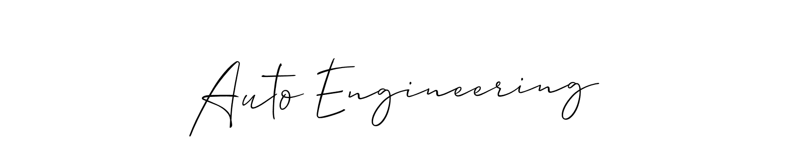 Make a beautiful signature design for name Auto Engineering. With this signature (Allison_Script) style, you can create a handwritten signature for free. Auto Engineering signature style 2 images and pictures png