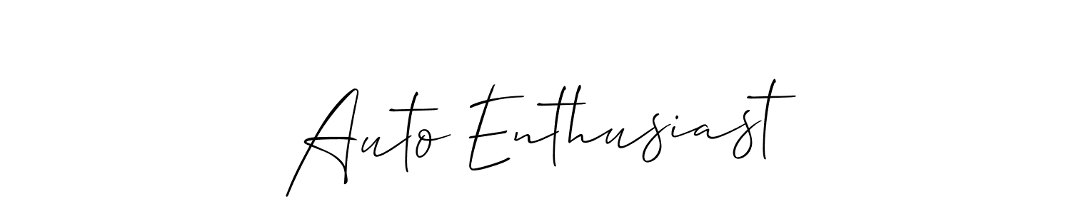 Use a signature maker to create a handwritten signature online. With this signature software, you can design (Allison_Script) your own signature for name Auto Enthusiast. Auto Enthusiast signature style 2 images and pictures png