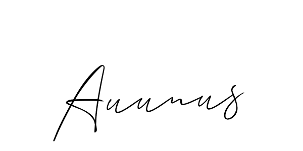 Also we have Auunus name is the best signature style. Create professional handwritten signature collection using Allison_Script autograph style. Auunus signature style 2 images and pictures png