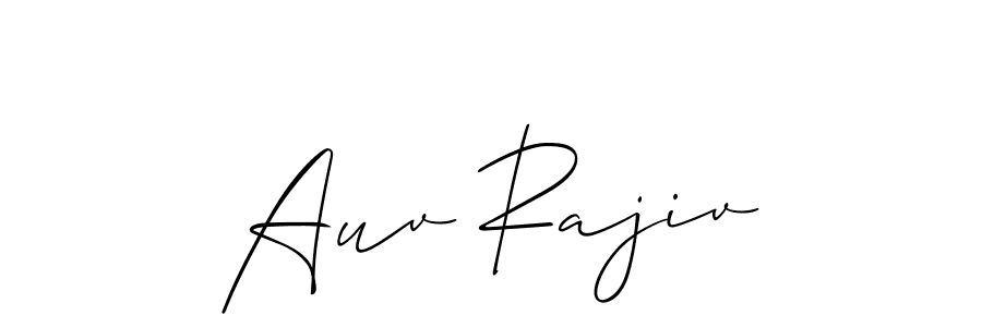 You should practise on your own different ways (Allison_Script) to write your name (Auv Rajiv) in signature. don't let someone else do it for you. Auv Rajiv signature style 2 images and pictures png