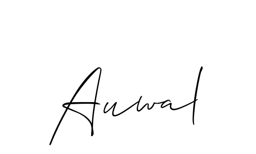 Use a signature maker to create a handwritten signature online. With this signature software, you can design (Allison_Script) your own signature for name Auwal. Auwal signature style 2 images and pictures png