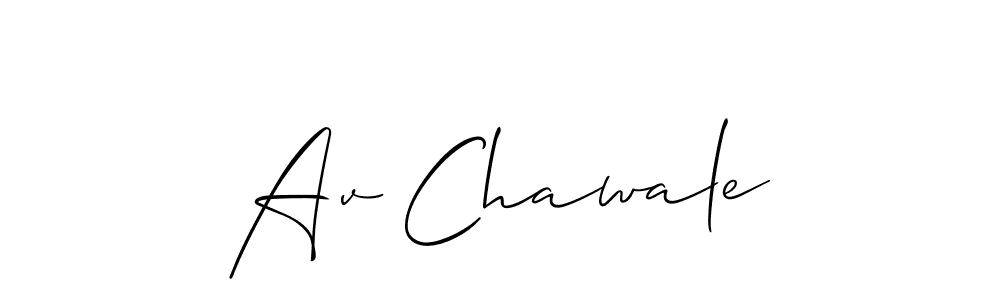 Check out images of Autograph of Av Chawale name. Actor Av Chawale Signature Style. Allison_Script is a professional sign style online. Av Chawale signature style 2 images and pictures png