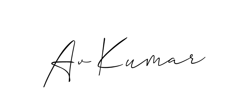 You should practise on your own different ways (Allison_Script) to write your name (Av Kumar) in signature. don't let someone else do it for you. Av Kumar signature style 2 images and pictures png