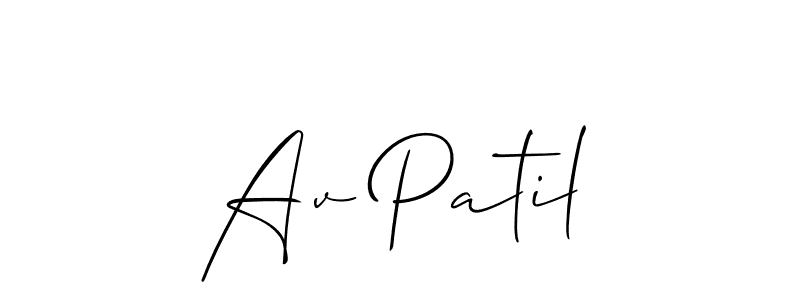 Similarly Allison_Script is the best handwritten signature design. Signature creator online .You can use it as an online autograph creator for name Av Patil. Av Patil signature style 2 images and pictures png