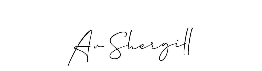 Make a short Av Shergill signature style. Manage your documents anywhere anytime using Allison_Script. Create and add eSignatures, submit forms, share and send files easily. Av Shergill signature style 2 images and pictures png