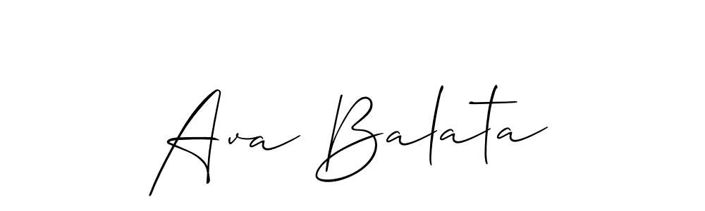 Also You can easily find your signature by using the search form. We will create Ava Balata name handwritten signature images for you free of cost using Allison_Script sign style. Ava Balata signature style 2 images and pictures png