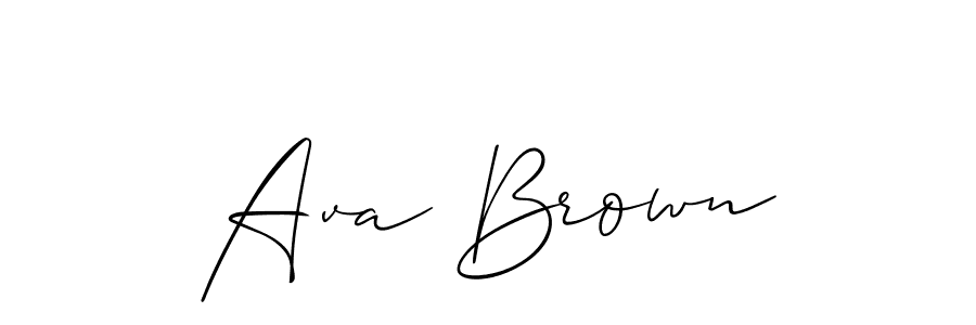Make a beautiful signature design for name Ava Brown. With this signature (Allison_Script) style, you can create a handwritten signature for free. Ava Brown signature style 2 images and pictures png
