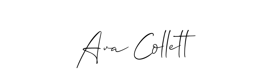Ava Collett stylish signature style. Best Handwritten Sign (Allison_Script) for my name. Handwritten Signature Collection Ideas for my name Ava Collett. Ava Collett signature style 2 images and pictures png