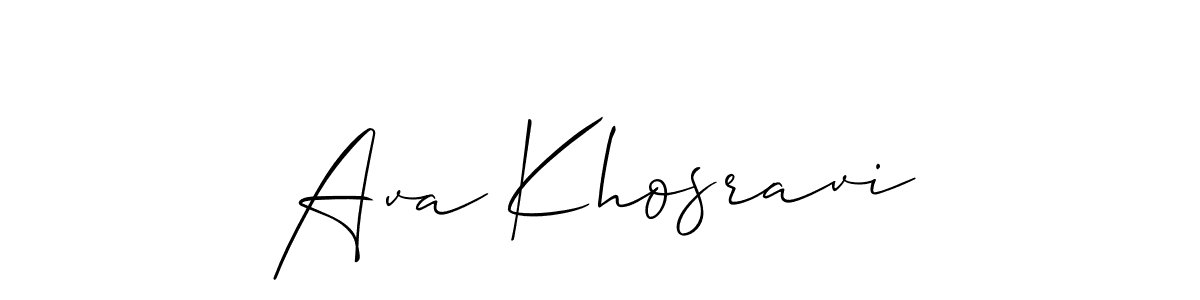 How to make Ava Khosravi signature? Allison_Script is a professional autograph style. Create handwritten signature for Ava Khosravi name. Ava Khosravi signature style 2 images and pictures png