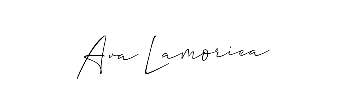 Check out images of Autograph of Ava Lamoriea name. Actor Ava Lamoriea Signature Style. Allison_Script is a professional sign style online. Ava Lamoriea signature style 2 images and pictures png