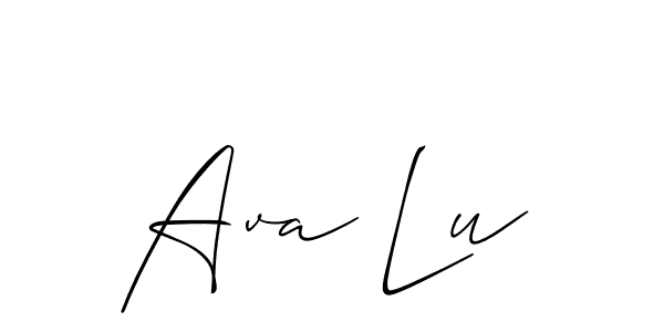 It looks lik you need a new signature style for name Ava Lu. Design unique handwritten (Allison_Script) signature with our free signature maker in just a few clicks. Ava Lu signature style 2 images and pictures png