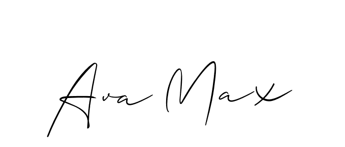 Allison_Script is a professional signature style that is perfect for those who want to add a touch of class to their signature. It is also a great choice for those who want to make their signature more unique. Get Ava Max name to fancy signature for free. Ava Max signature style 2 images and pictures png
