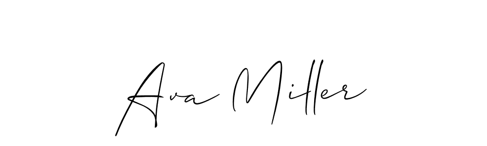 Create a beautiful signature design for name Ava Miller. With this signature (Allison_Script) fonts, you can make a handwritten signature for free. Ava Miller signature style 2 images and pictures png