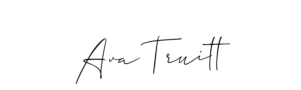 It looks lik you need a new signature style for name Ava Truitt. Design unique handwritten (Allison_Script) signature with our free signature maker in just a few clicks. Ava Truitt signature style 2 images and pictures png