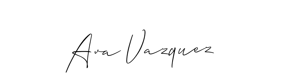 Design your own signature with our free online signature maker. With this signature software, you can create a handwritten (Allison_Script) signature for name Ava Vazquez. Ava Vazquez signature style 2 images and pictures png