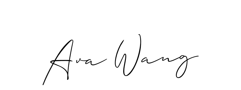 How to Draw Ava Wang signature style? Allison_Script is a latest design signature styles for name Ava Wang. Ava Wang signature style 2 images and pictures png