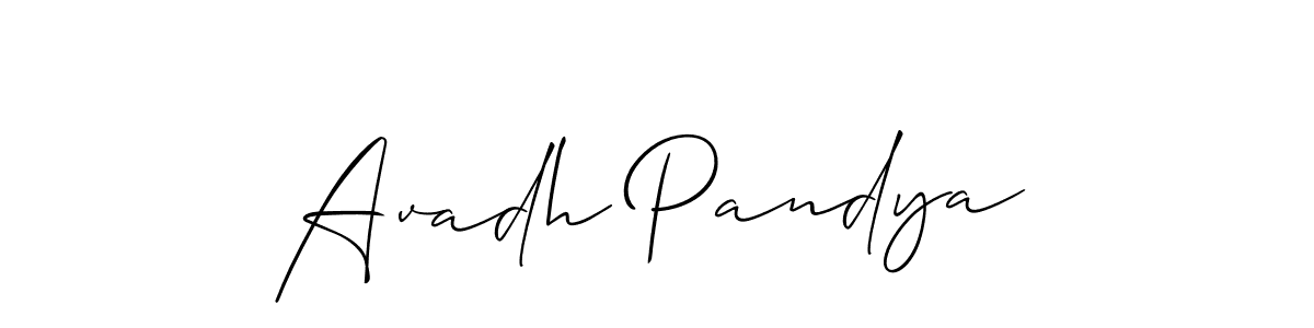 How to Draw Avadh Pandya signature style? Allison_Script is a latest design signature styles for name Avadh Pandya. Avadh Pandya signature style 2 images and pictures png