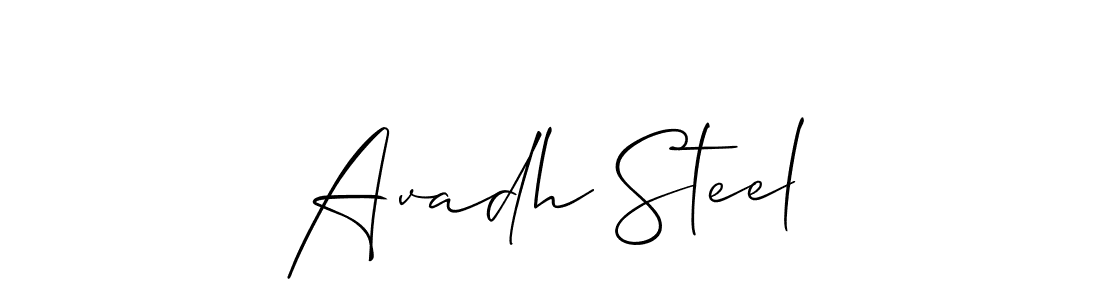 Make a beautiful signature design for name Avadh Steel. With this signature (Allison_Script) style, you can create a handwritten signature for free. Avadh Steel signature style 2 images and pictures png