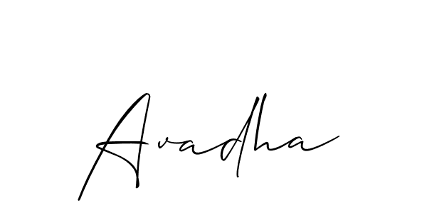 Best and Professional Signature Style for Avadha. Allison_Script Best Signature Style Collection. Avadha signature style 2 images and pictures png