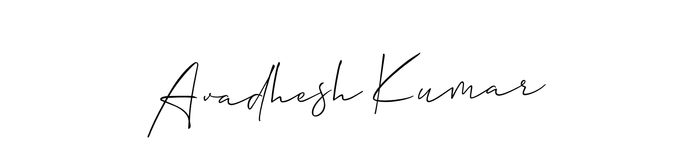 Make a beautiful signature design for name Avadhesh Kumar. With this signature (Allison_Script) style, you can create a handwritten signature for free. Avadhesh Kumar signature style 2 images and pictures png