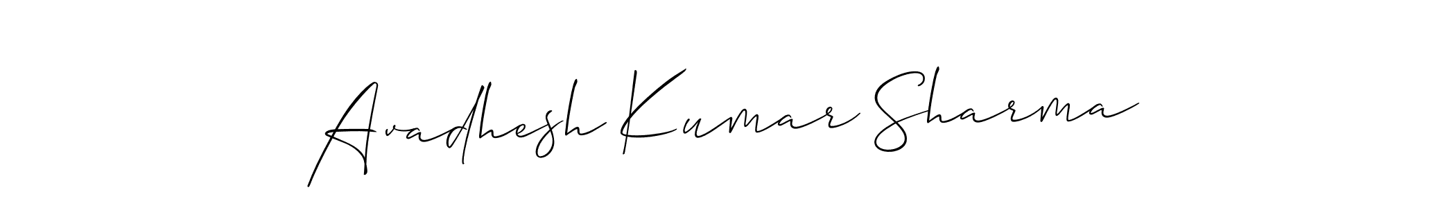 Allison_Script is a professional signature style that is perfect for those who want to add a touch of class to their signature. It is also a great choice for those who want to make their signature more unique. Get Avadhesh Kumar Sharma name to fancy signature for free. Avadhesh Kumar Sharma signature style 2 images and pictures png