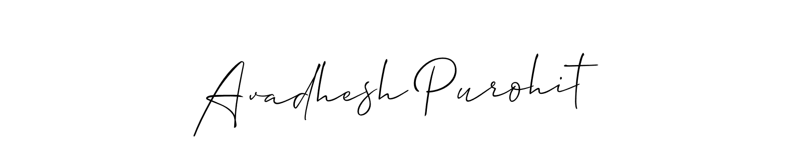 Avadhesh Purohit stylish signature style. Best Handwritten Sign (Allison_Script) for my name. Handwritten Signature Collection Ideas for my name Avadhesh Purohit. Avadhesh Purohit signature style 2 images and pictures png