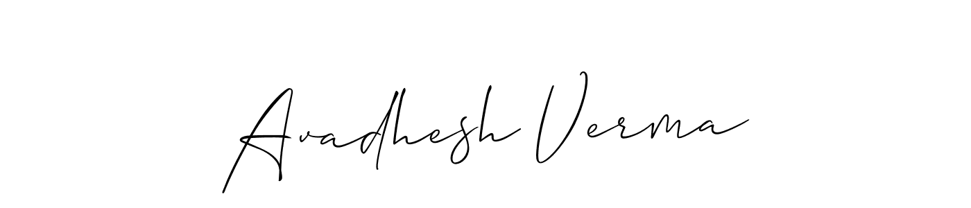 Also we have Avadhesh Verma name is the best signature style. Create professional handwritten signature collection using Allison_Script autograph style. Avadhesh Verma signature style 2 images and pictures png