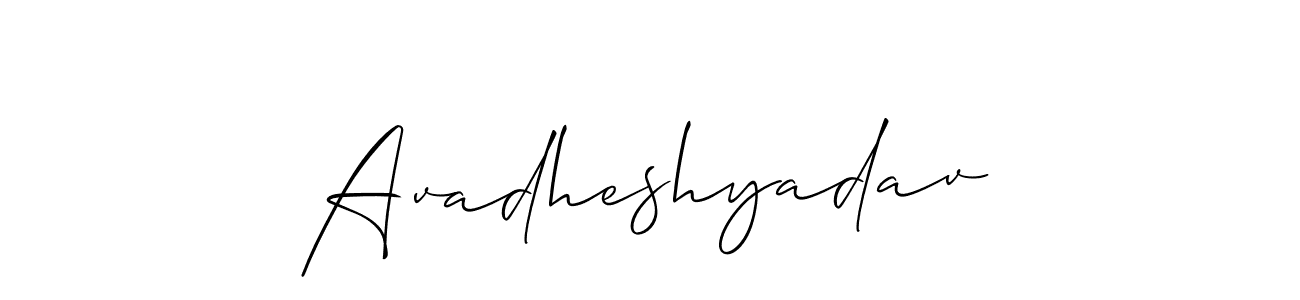The best way (Allison_Script) to make a short signature is to pick only two or three words in your name. The name Avadheshyadav include a total of six letters. For converting this name. Avadheshyadav signature style 2 images and pictures png
