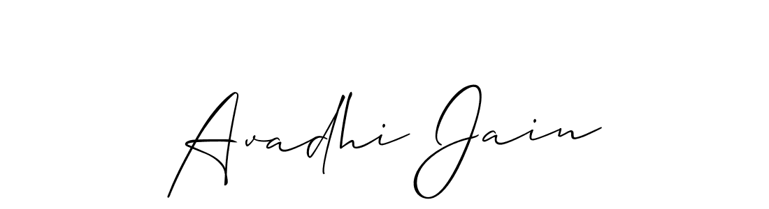 How to Draw Avadhi Jain signature style? Allison_Script is a latest design signature styles for name Avadhi Jain. Avadhi Jain signature style 2 images and pictures png