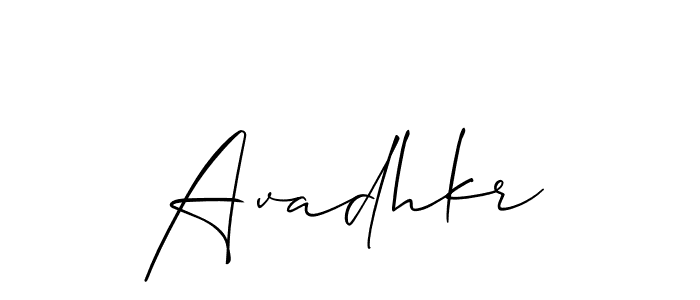 How to Draw Avadhkr signature style? Allison_Script is a latest design signature styles for name Avadhkr. Avadhkr signature style 2 images and pictures png