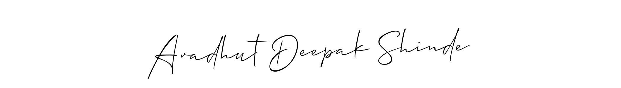 Use a signature maker to create a handwritten signature online. With this signature software, you can design (Allison_Script) your own signature for name Avadhut Deepak Shinde. Avadhut Deepak Shinde signature style 2 images and pictures png