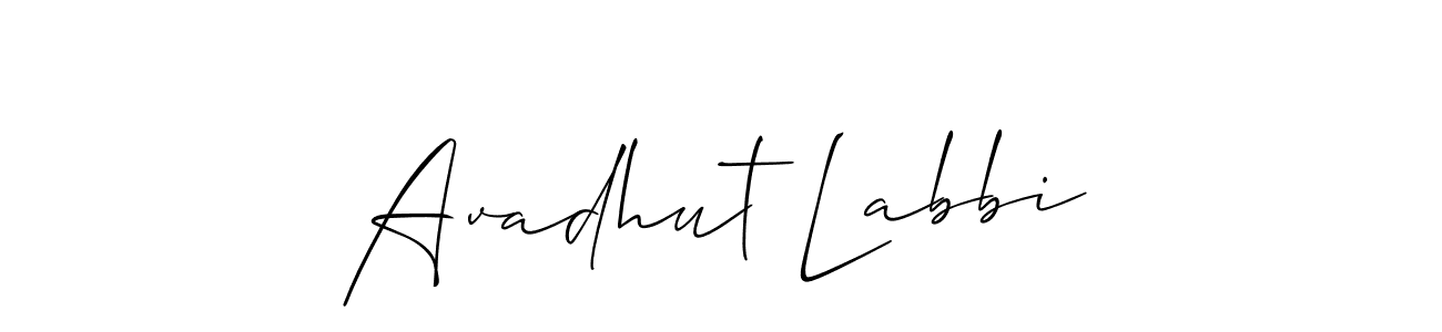 Also we have Avadhut Labbi name is the best signature style. Create professional handwritten signature collection using Allison_Script autograph style. Avadhut Labbi signature style 2 images and pictures png